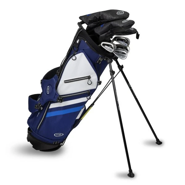 Left Hand TS5-51 7 Club Stand Set Graphite, Navy/White Bag 1 Left Hand TS5-51 7 Club Stand Set Graphite, Navy/White Bag