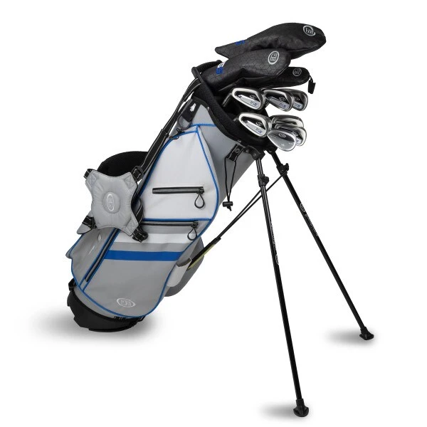 Left Hand TS5-54 10 Club Stand Set Graphite, Silver/White/Blue Bag 1 Left Hand TS5-54 10 Club Stand Set Graphite, Silver/White/Blue Bag