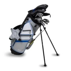 Right Hand TS5-63 10 Club Stand Set Graphite, Silver/White/Blue Bag