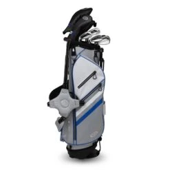 Left Hand TS5-63 10 Club Stand Set Graphite, Silver/White/Blue Bag -Golf Gear Shop 17154 AltA