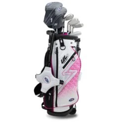 Left Hand UL7-48 7 Club Stand Set, White/Pink -Golf Gear Shop 23106 AltA 1