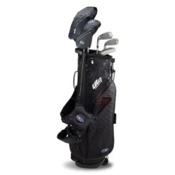 Left Hand UL7-60 5 Club Stand Set, Black/Maroon -Golf Gear Shop 27101 AltA 1