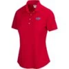 Oval Womens Solid ML75 Polo, Apple Red