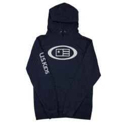U.S. Kids Hoodie, Navy -Golf Gear Shop USKHoodie AltA